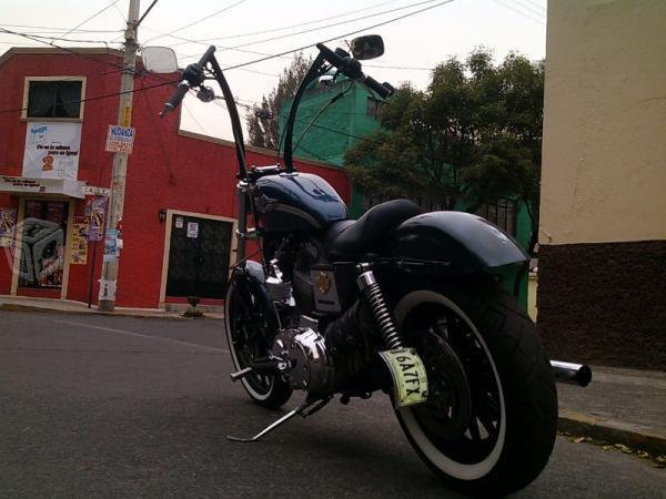 Harley davidson sportster 883 bobber,100 años blue -03