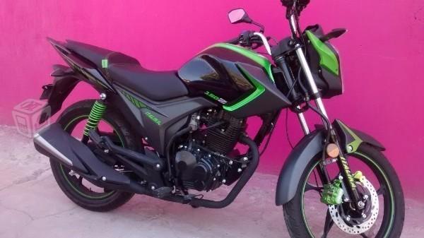Moto 150z verde y negro -15