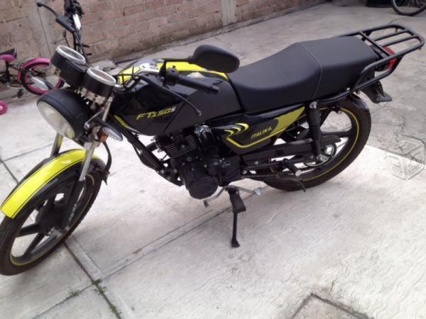 Moto italika FT150 negra/amarilla -15