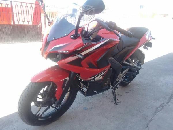 Bonita moto pulsar roja -16