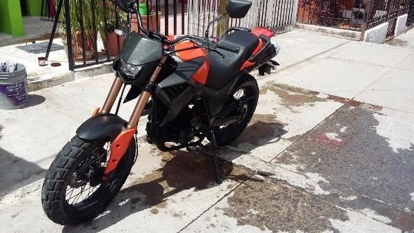 Moto mb tekken 250cc 16, naranja negro